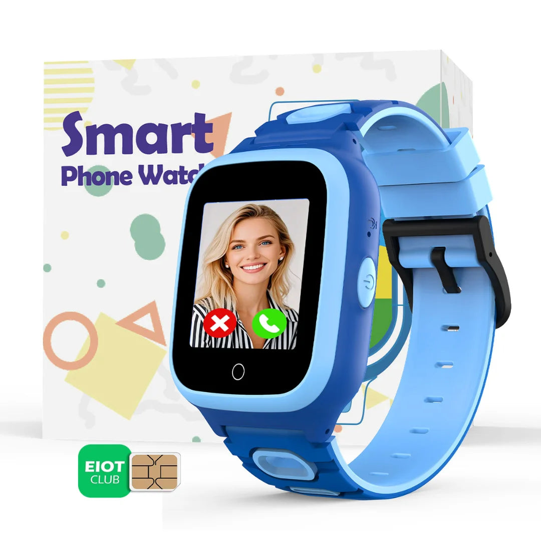 4G Kids Smartwatch GPS Watch Location Video Call Voice Chat Waterproof Kids Watch with SIM Card with 30-Day Free Unlimited Plan Best Gift for Child