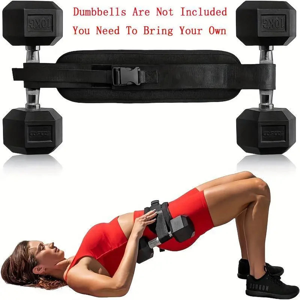 Adjustable Weighted Waist Belt For Home Workouts And Dumbbell Training
