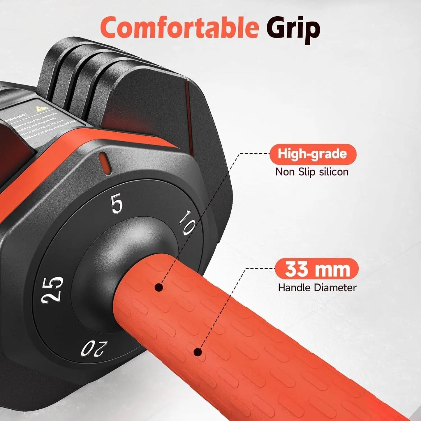 FED Fitness Adjustable Dumbbells Set 5Lb To 25Lb Pair