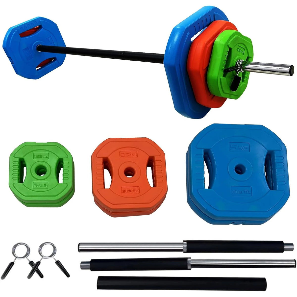 HiMISS Adjustable Barbell Weight Set For Home Gym Training
