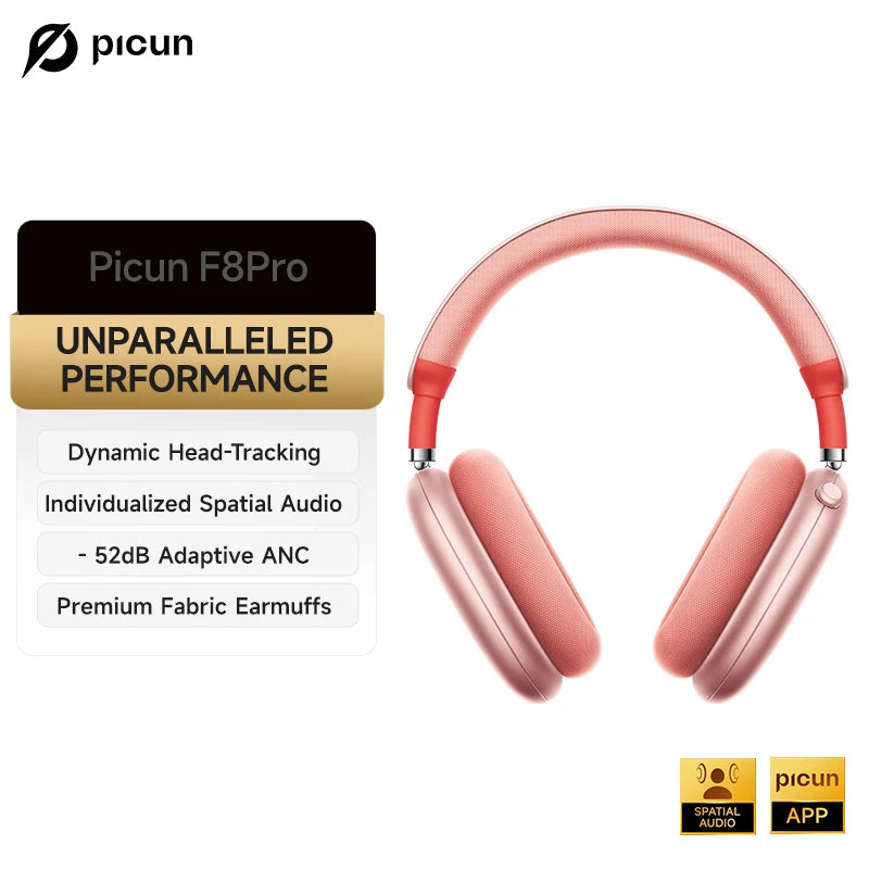 Picun F8 Pro ANC Wireless Headphones With 3D Spatial Audio Bluetooth 5.3