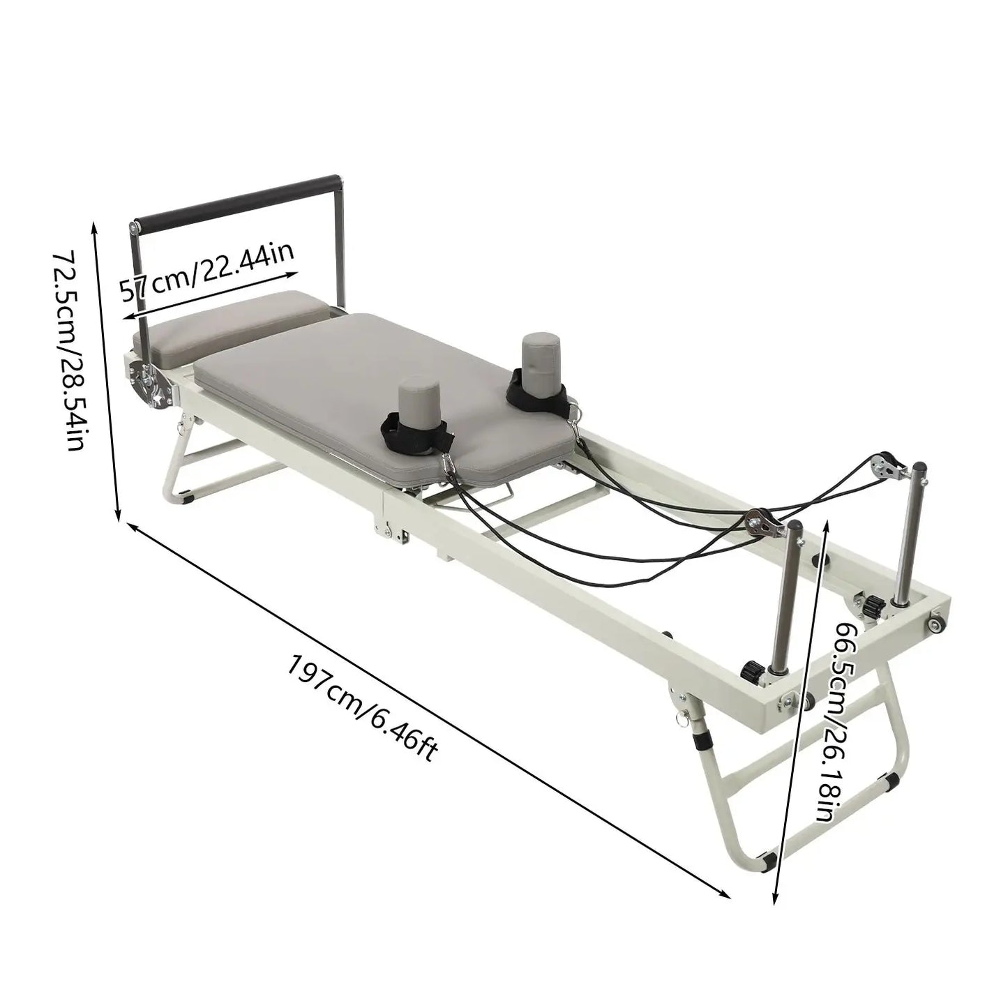 Pilates Reformer Foldable Machine For Home Use With Dual Resistance Springs