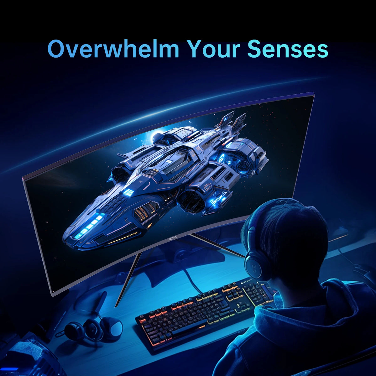 KTC Curved Gaming Monitor 240Hz 1ms HDR10 FreeSync G Sync