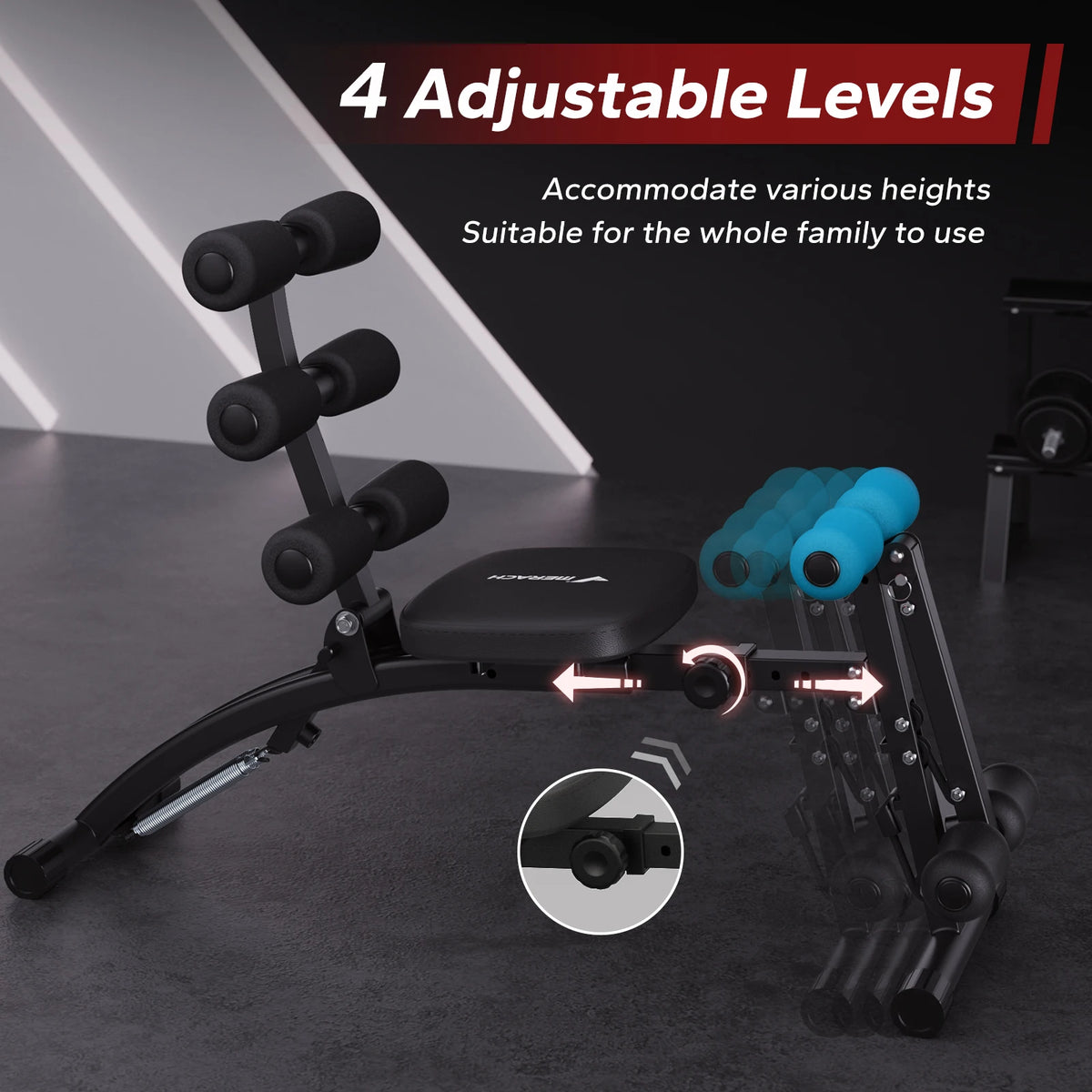 Merach Ab Machine Multi Function Sit Up Bench Home Gym