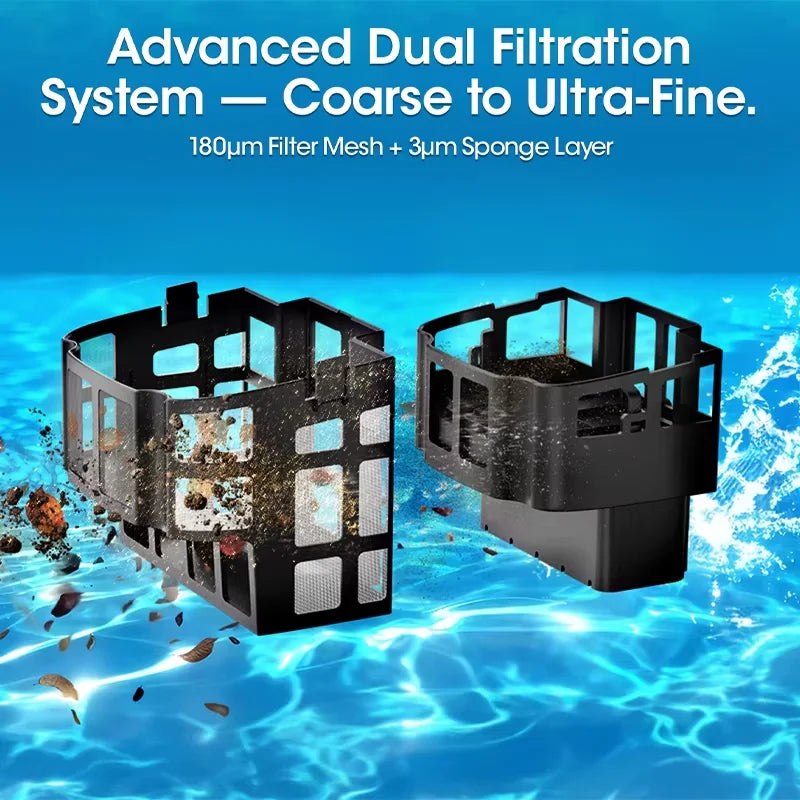 (2026 New) Seauto SAT 40 Robotic Pool Vacuum, Waterline Cleaning, AI Sonar Navigation, 240-Min Runtime, up to 3,200 Sq.ft