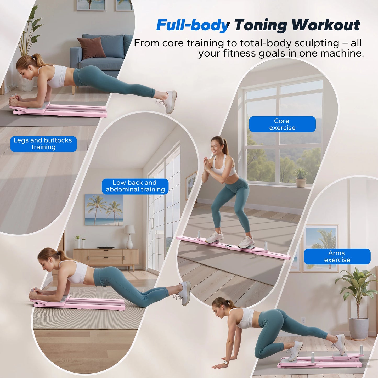 MERACH Pilates Board Abdominal Trainer With Anti Slip Portable