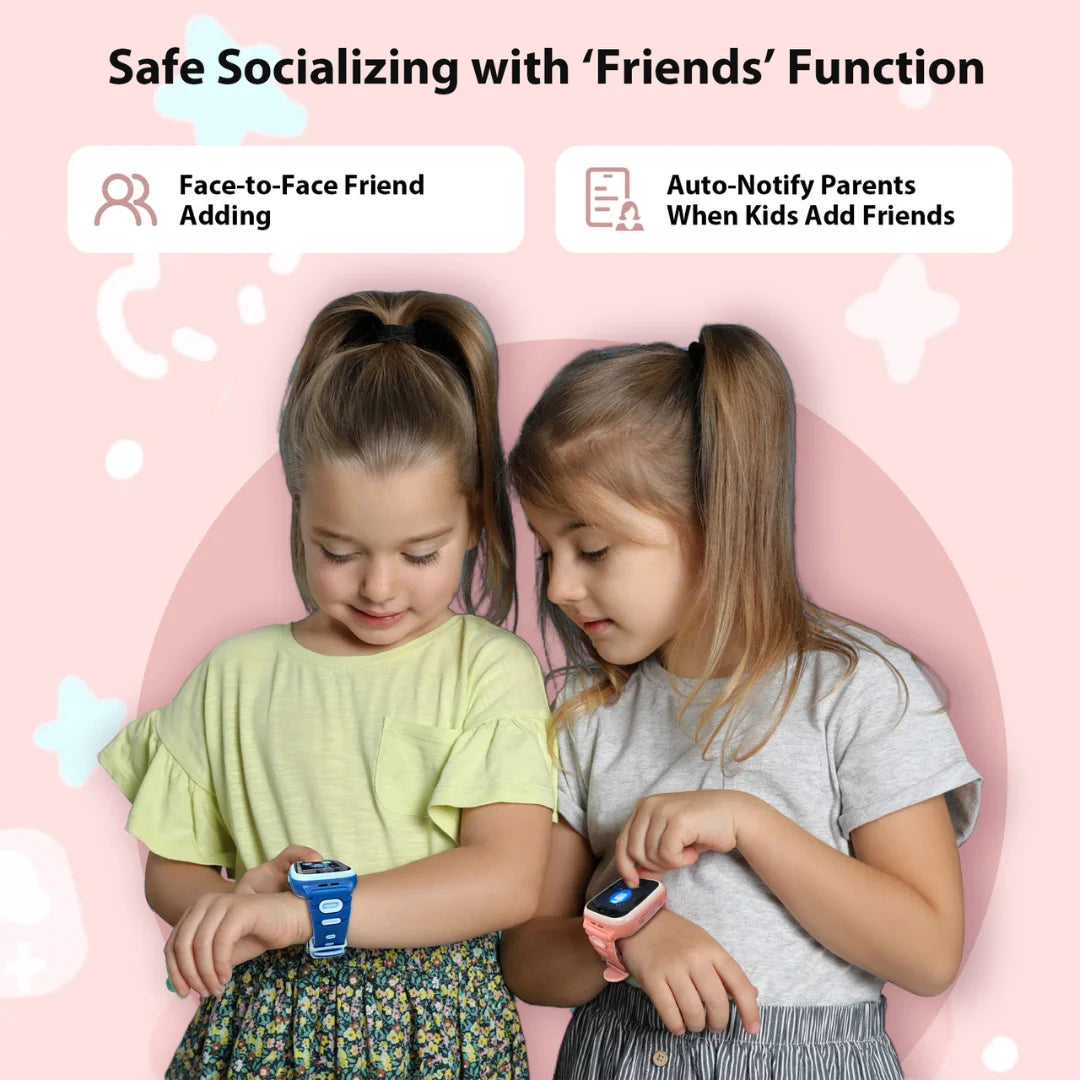 4G Kids Smartwatch GPS Watch Location Video Call Voice Chat Waterproof Kids Watch with SIM Card with 30-Day Free Unlimited Plan Best Gift for Child