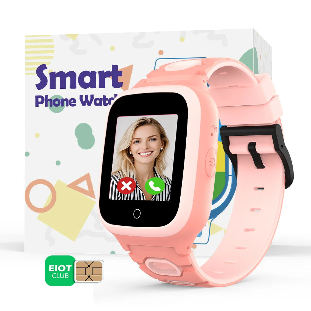 4G Kids Smartwatch GPS Watch Location Video Call Voice Chat Waterproof Kids Watch with SIM Card with 30-Day Free Unlimited Plan Best Gift for Child