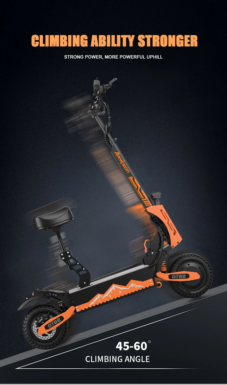 Arwibon GT08 Electric Scooter 5600W 46 MPH Folding Off Road