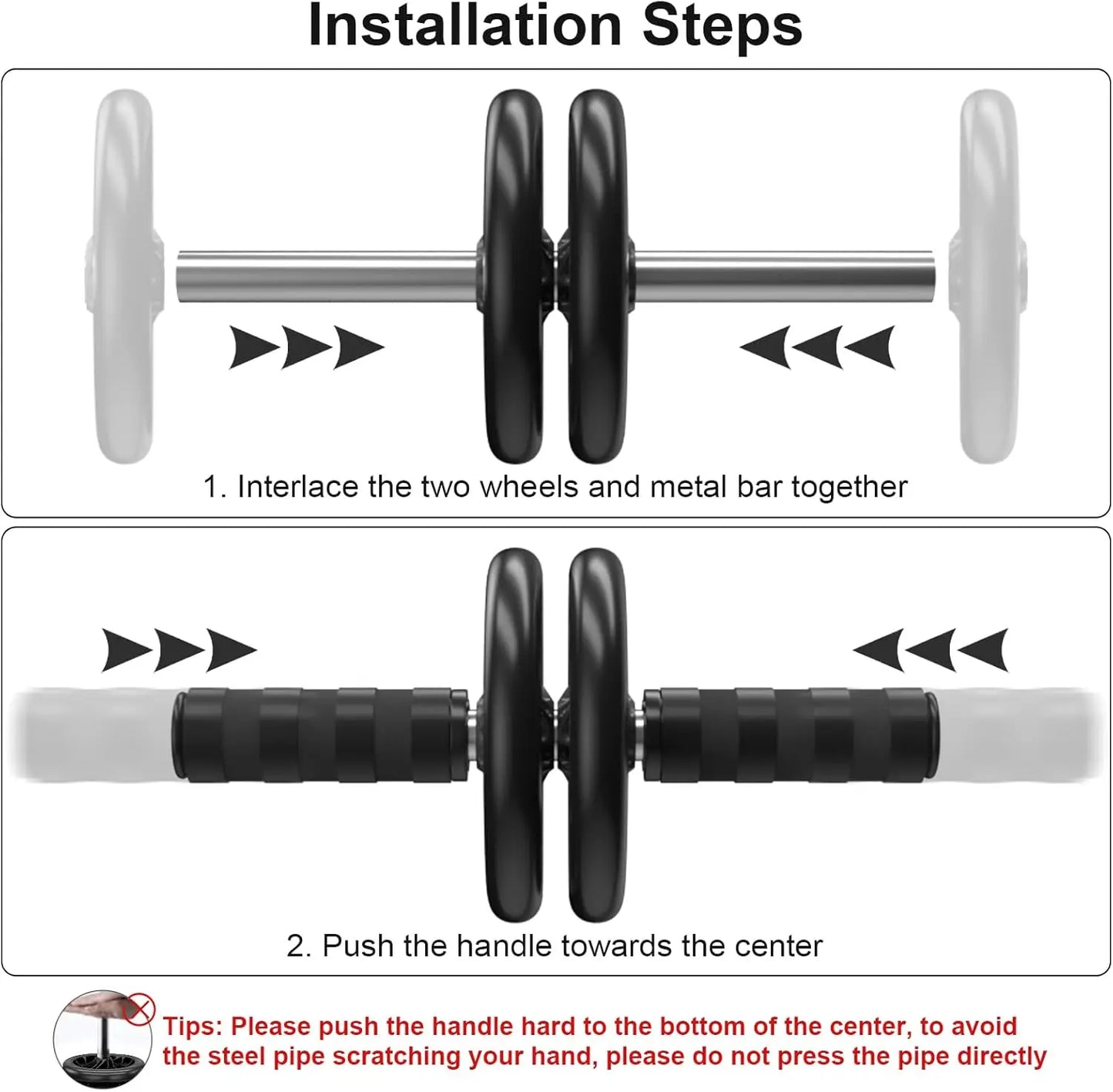 Abdominal Wheel Ab Roller For Core Strengthening Fitness Trainer Equipment