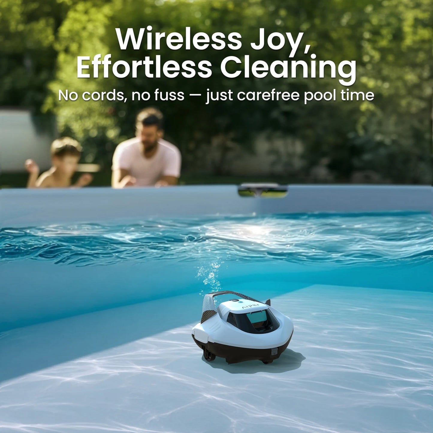 AIPER Seagull SE 2026 Cordless Robotic Pool Vacuum with 1320GPH Strong Suction, Lasts 90 Mins Runtime, LED Indicator,Pool Vacuum for Above-Ground Pool up to 40 Feet,Refurbished