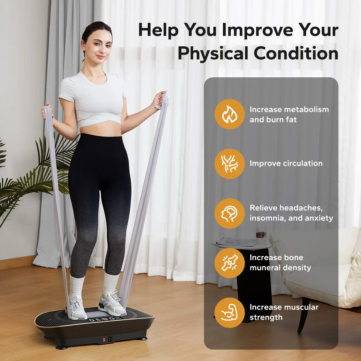 MERACH Vibration Plate Exercise Machine Whole Body Workout Platform