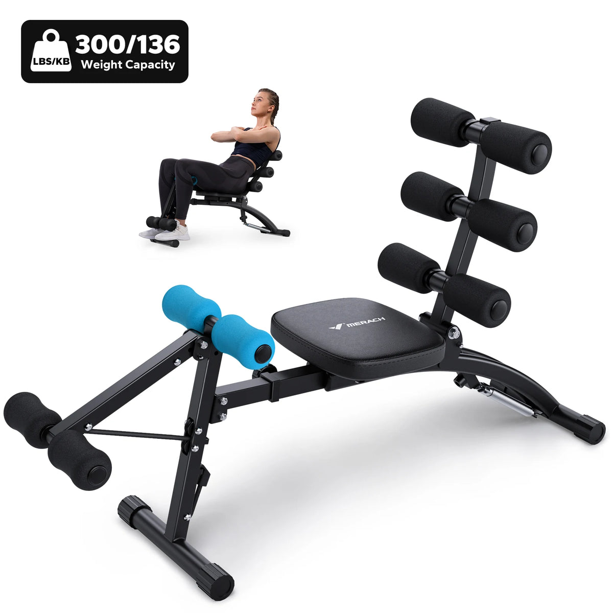 Merach Ab Machine Multi Function Sit Up Bench Home Gym