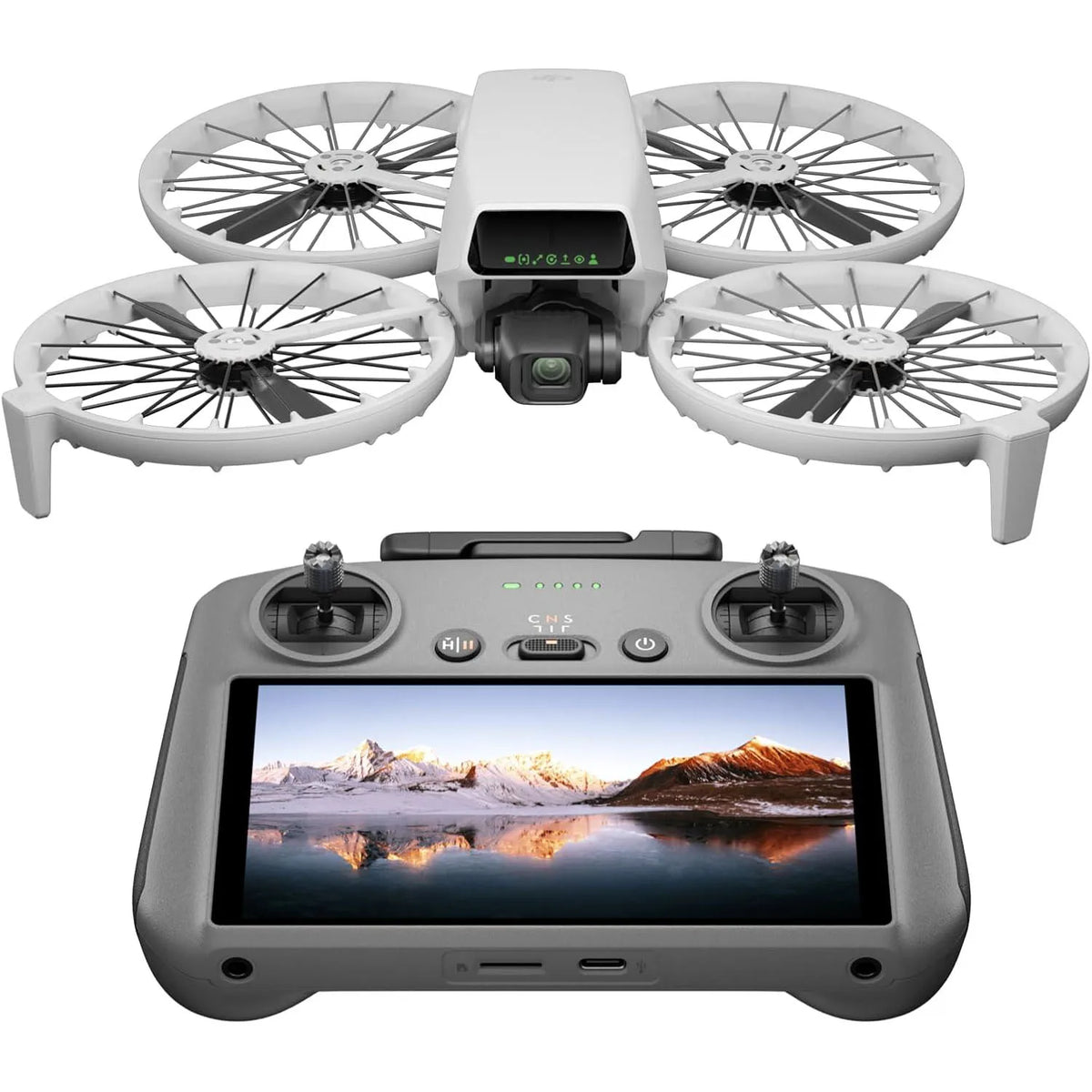DJI Drones Flip Fly More Combo With RC 2 Screen Remote Controller, Drone With 4K UHD Camera for Adults, Palm Takeoff, Auto Return, Intelligent Flight, 3 Batteries for 93-Min Flight Time