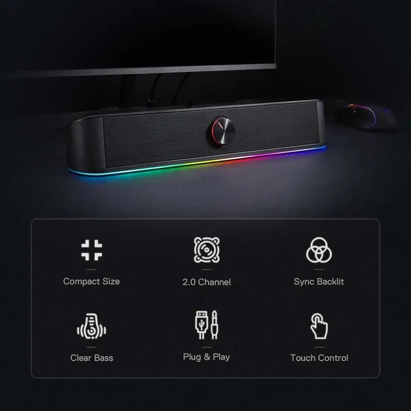 Redragon GS560 Adiemus RGB USB Desktop Soundbar 2.0 Channel