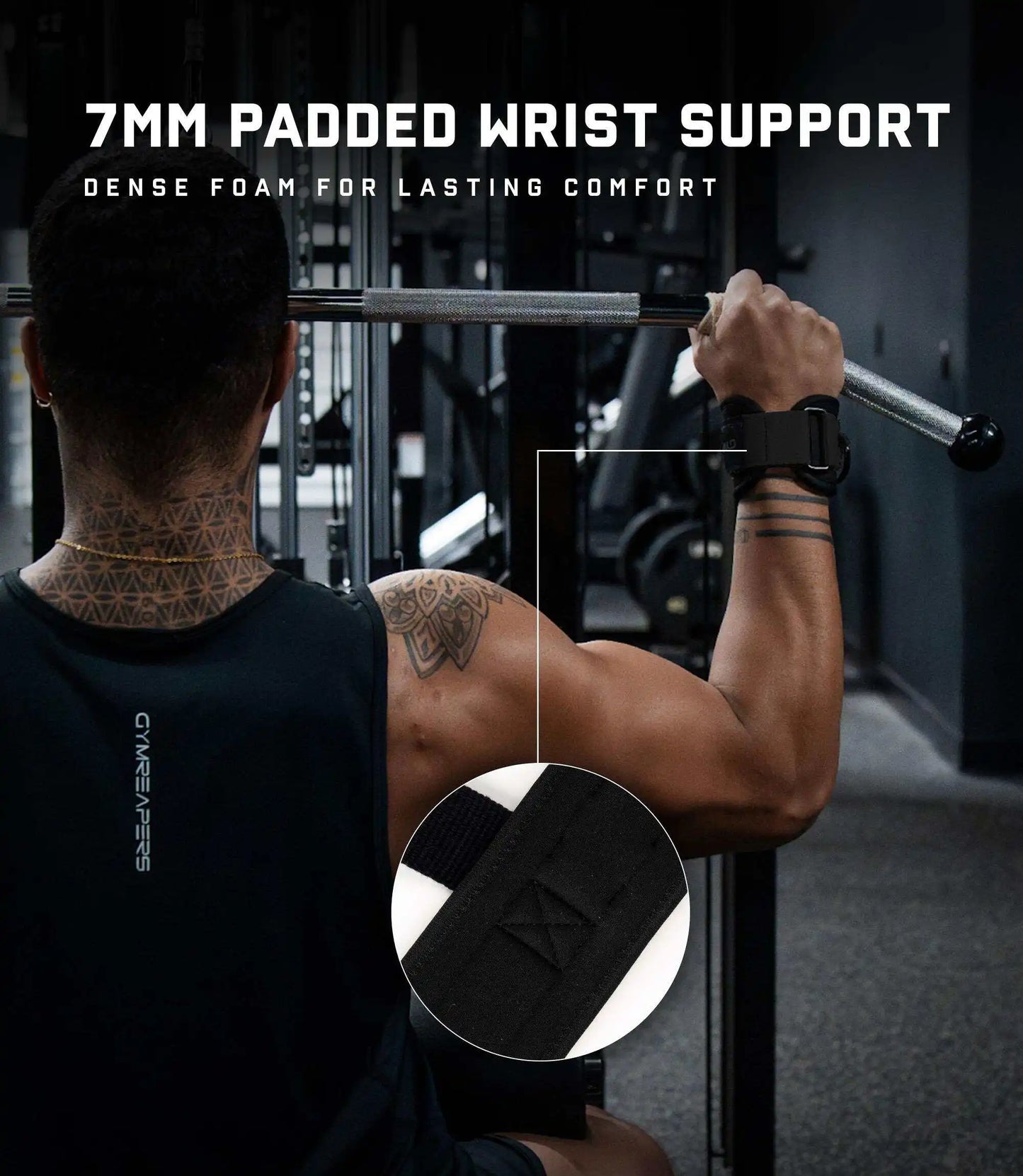 Griplink Heavy Duty Lifting Straps With Anti Slip Wrist Support