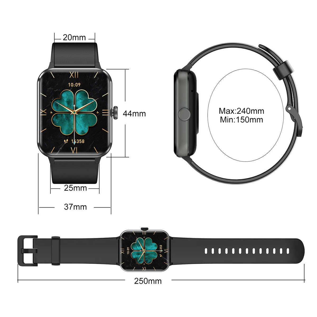 R50 Bluetooth Call Smart Watch 1.85'' HD Display Fitness Sport Watch Heart Health Sleep Monitoring Fitness Men Women Watches