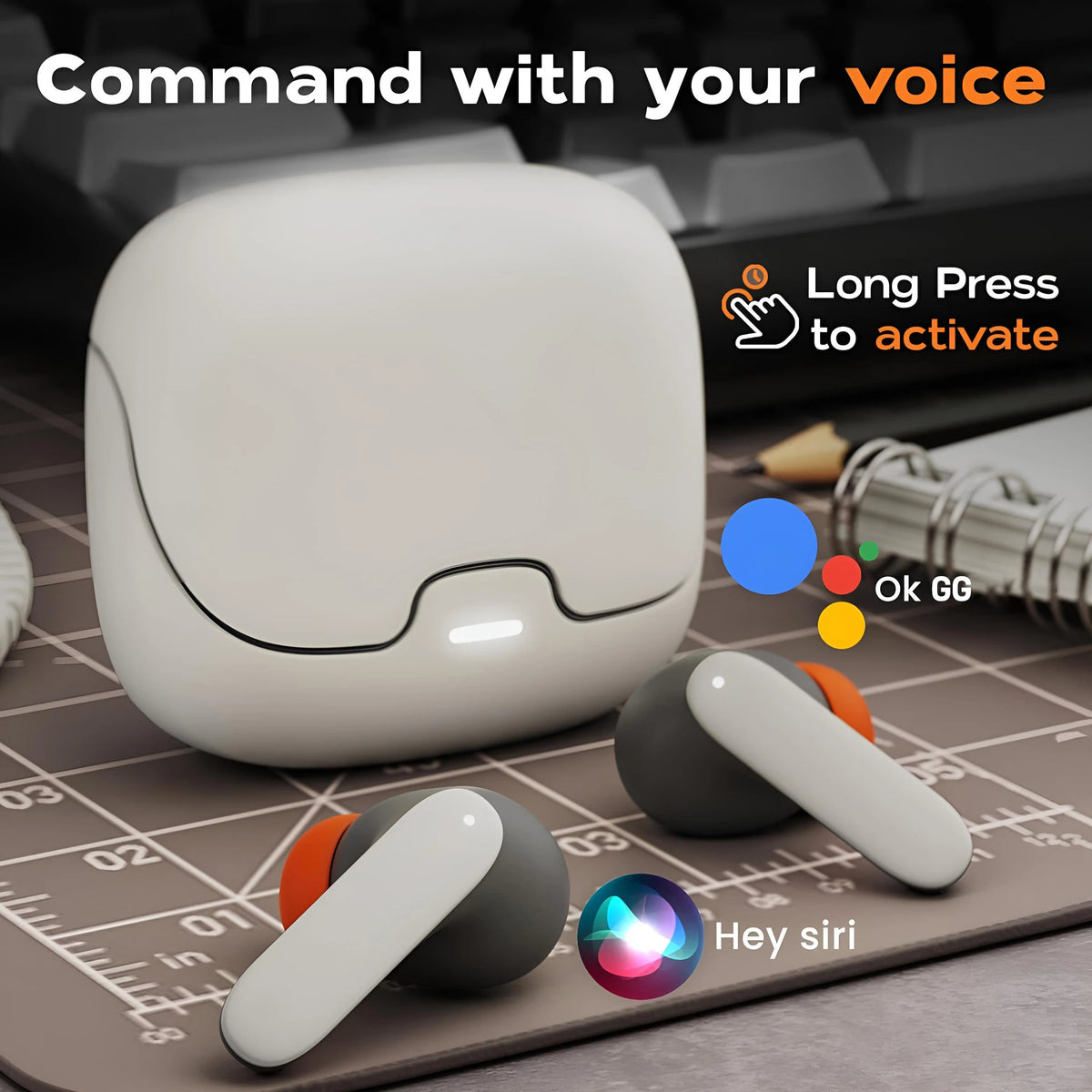 Sivir TWS Bluetooth Earphones With ENC Noise Cancellation