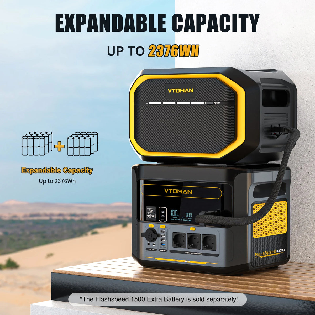 VTOMAN FlashSpeed 1000 Portable Power Station 2000W 828Wh LiFeP04 Battery Emergency Power For Outdoor Camping Tent Travel
