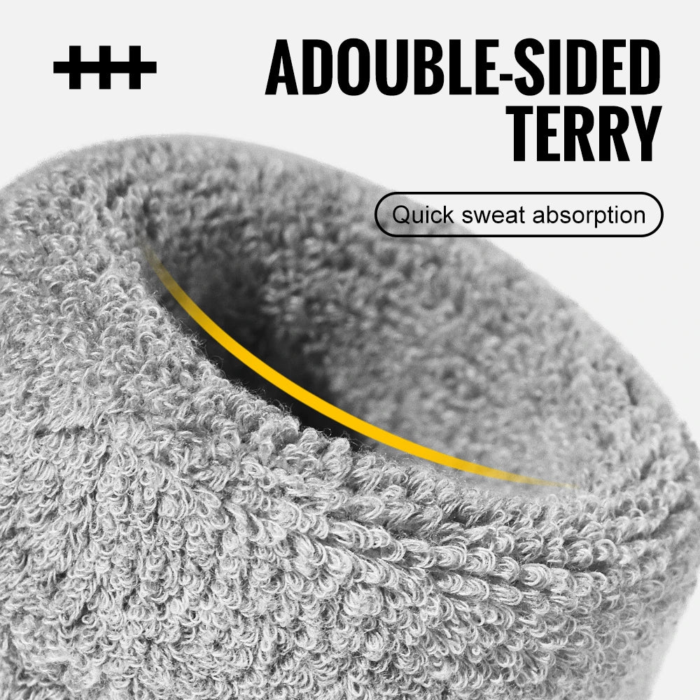 Wristbands Terry Cloth Moisture Wicking For Sports Gym Workout