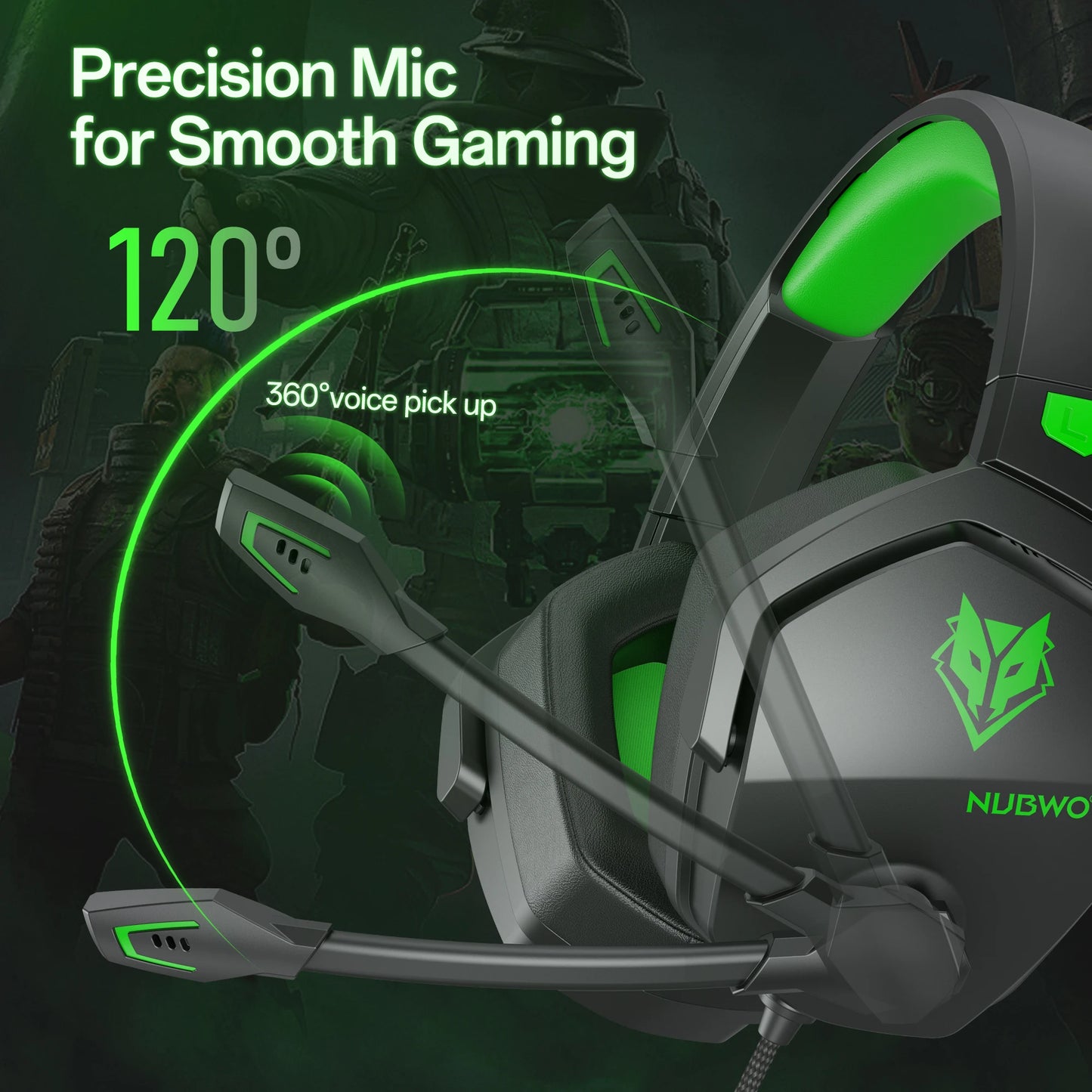 NUBWO N16 Gaming Headset With Noise Canceling Microphone