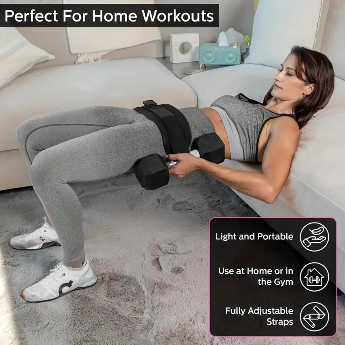 Adjustable Weighted Waist Belt For Home Workouts And Dumbbell Training