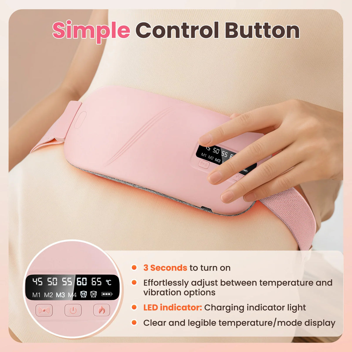 Electric Heating Pad Menstrual Cramp Massager Belt Women Period Care Hot Compress Device Vibration Abdominal Ulter Warmer Belt