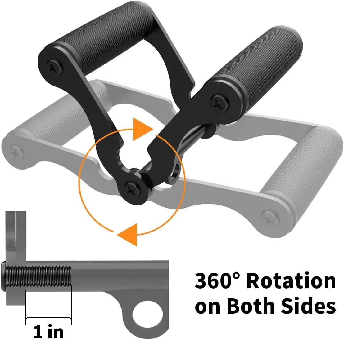V-Bar T-Row Landmine Handle Attachment for Barbell Bars, Double D Row Grips with Non-Slip Rubber