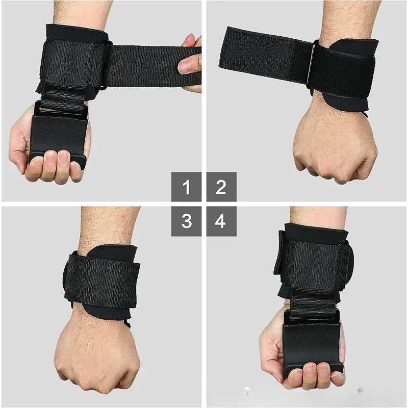 MIHJUSFDH Non-Slip Weight Lifting Hooks, Pair Of Straps For Deadlift