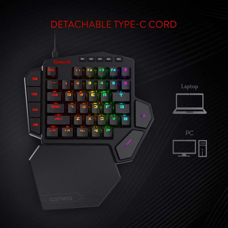 Redragon K585 DITI One-Handed RGB Mechanical Keyboard