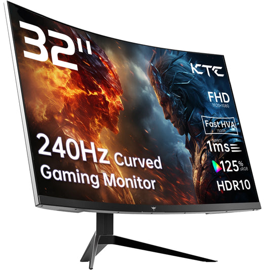 KTC Curved Gaming Monitor 240Hz 1ms HDR10 FreeSync G Sync