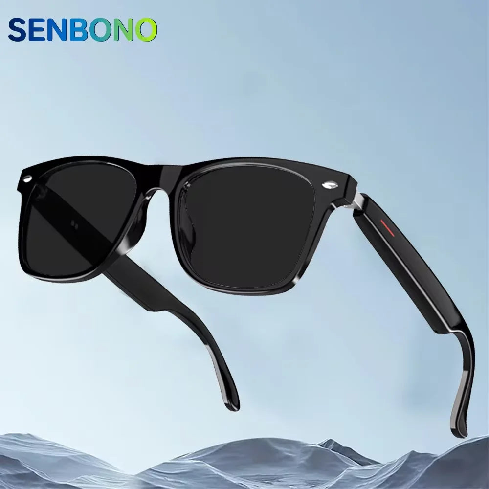 SENBONO Open Ear Smart Glasses Bluetooth Music Hands Free Calling