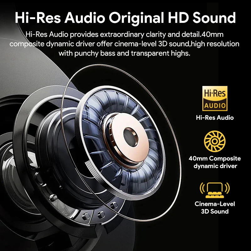 QC H3 ANC Wireless Headphones Over Ear Bluetooth 5.4 HiRes Audio