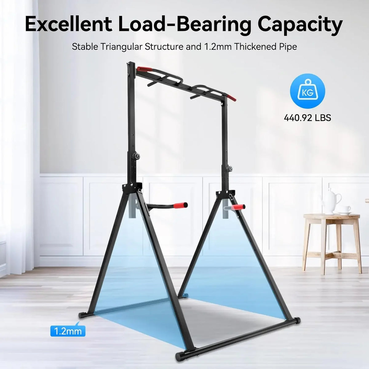 Power Tower Pull Up Bar Dip Station For Home Gymnasium