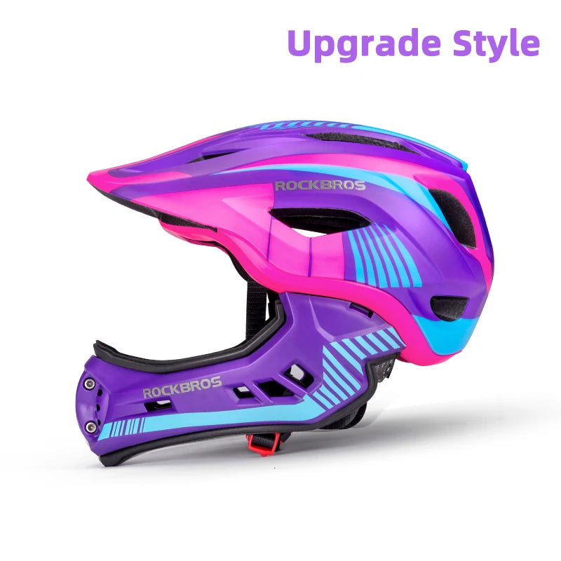 ROCKBROS Child Cycling Helmet Detachable Full Face Safety Shield