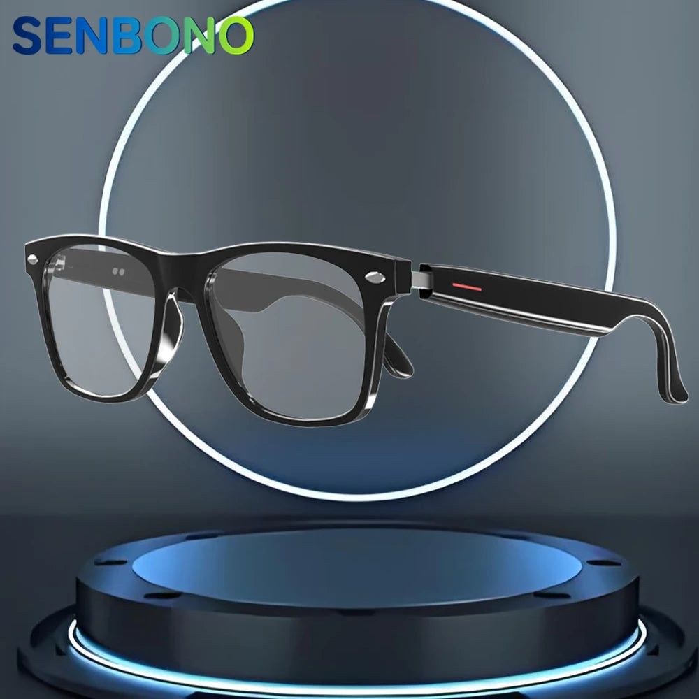 SENBONO Open Ear Smart Glasses Bluetooth Music Hands Free Calling