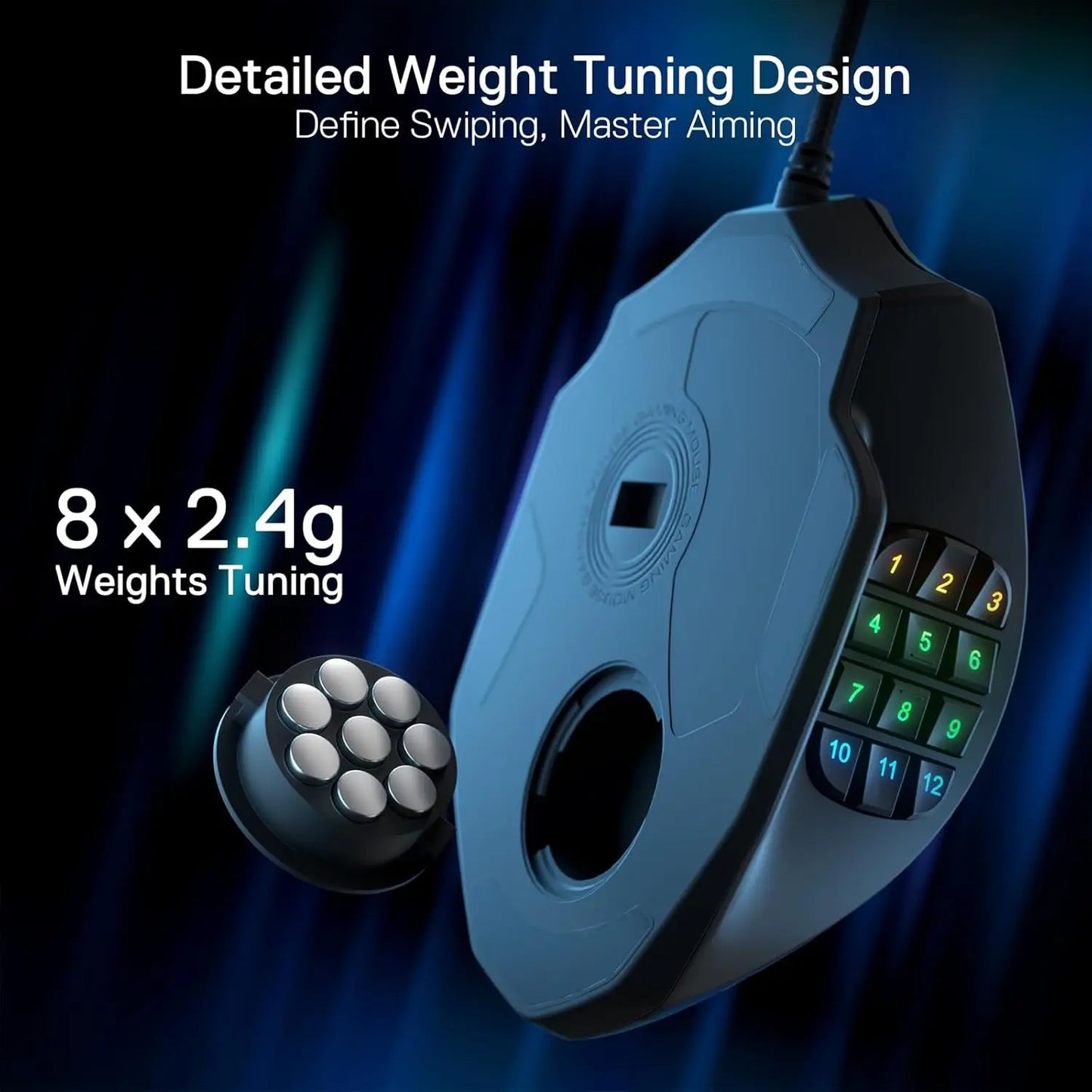Redragon M908 RGB Gaming Mouse With 12400 DPI Programmable Buttons