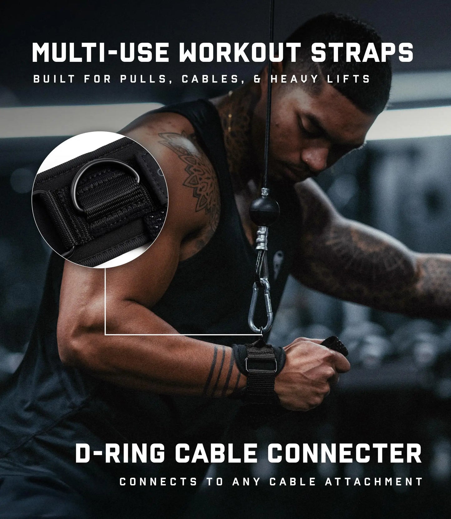 Weightlifting Straps With Cushioned Wrist Cuff And Anti Slip Grip For Deadlifts