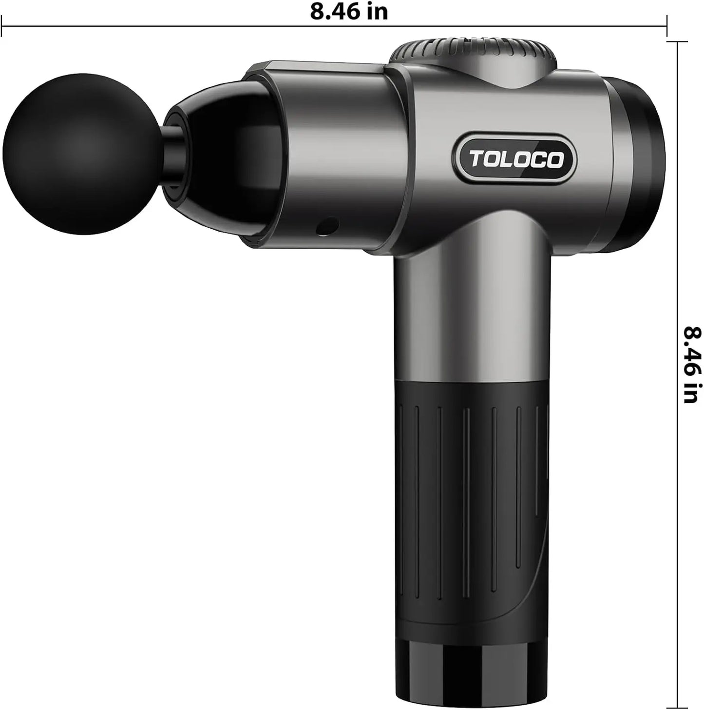 Massage Gun, Deep Tissue Back Massage for Athletes for Pain Relief, Percussion Massager with 10 Massages Heads & Silent Brushless Motor, Fathers Day Dad Gifts, Grey