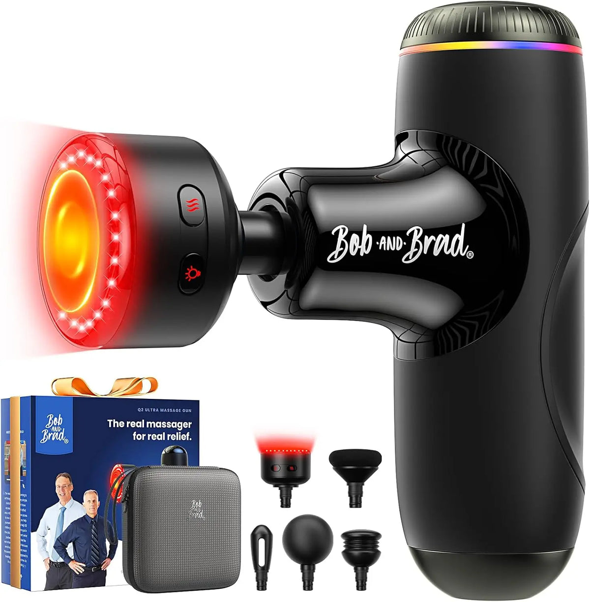 Q2 Pro Mini Massage Gun with Heat and Cold, Pocket-Sized Deep Tissue Massager, HSA Portable Percussion Muscle Massager Gun, Ultra Small & Quiet Muscle Massager, FSA Eligible