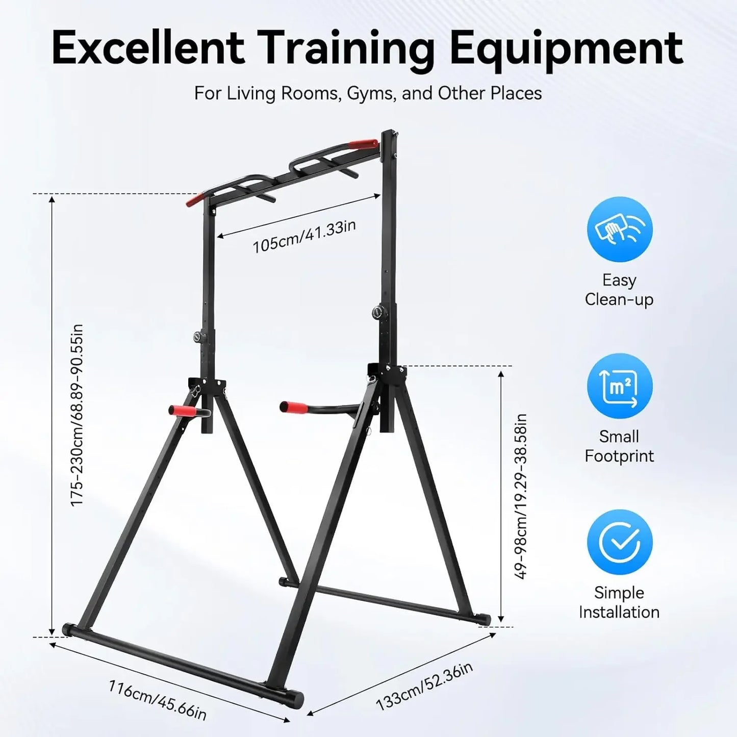 Power Tower Pull Up Bar Dip Station For Home Gymnasium