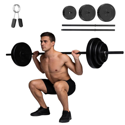 Adjustable Barbell Set 45 Pound Weight Bar for Strength Training