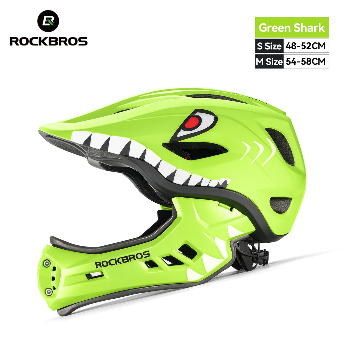 ROCKBROS Child Cycling Helmet Detachable Full Face Safety Shield