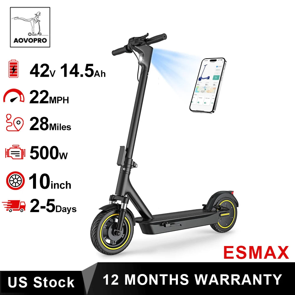 AOVOPRO EsMax Electric Scooter 500W Folding Smart Scooter