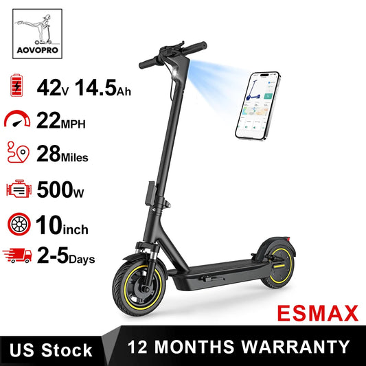 AOVOPRO EsMax Electric Scooter 500W Folding Smart Scooter