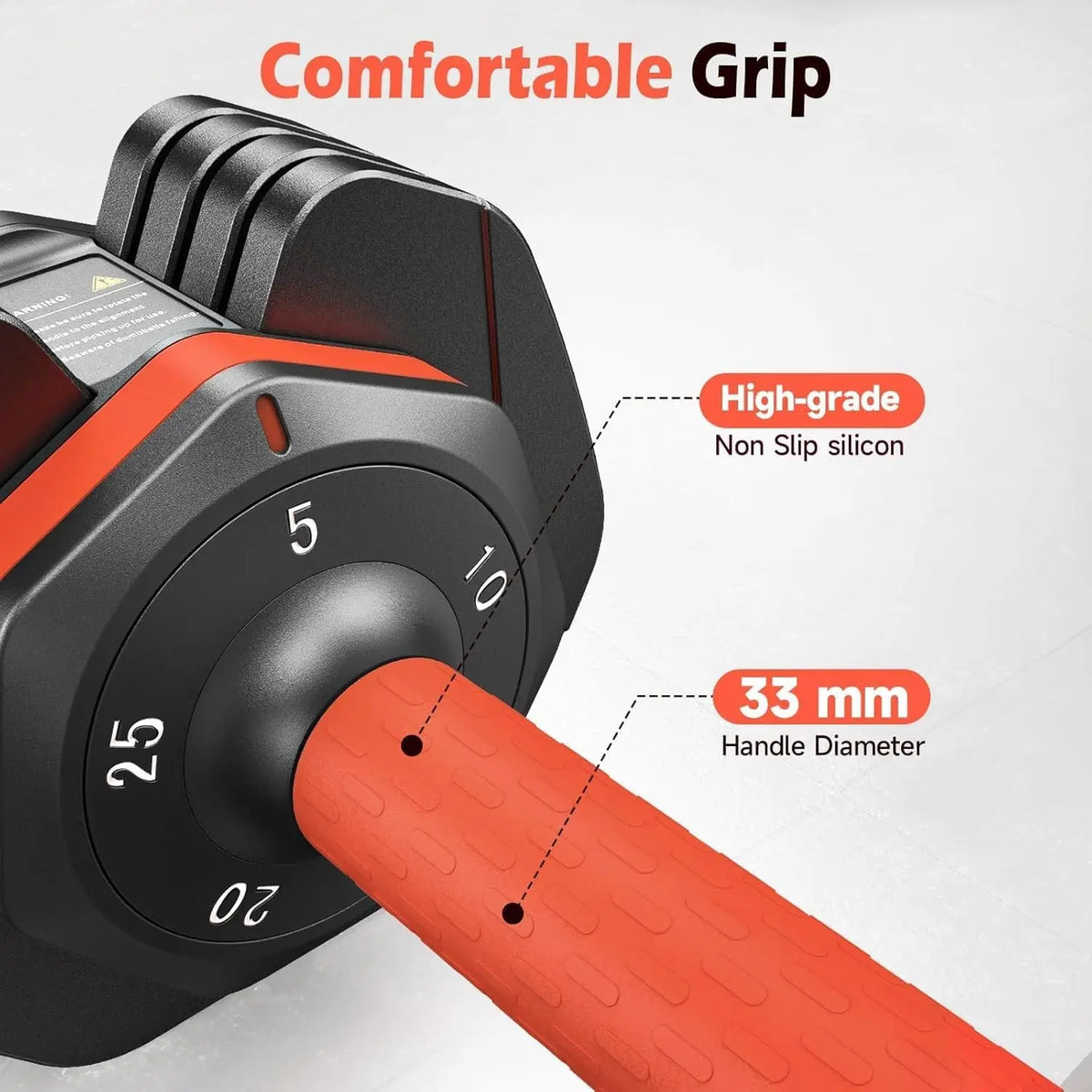 FED Fitness Adjustable Dumbbells Set 5Lb To 25Lb Pair