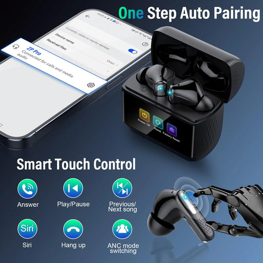 Kuizil Wireless Earbuds Bluetooth 5.3 Touch Control IPX7 Water Resistant