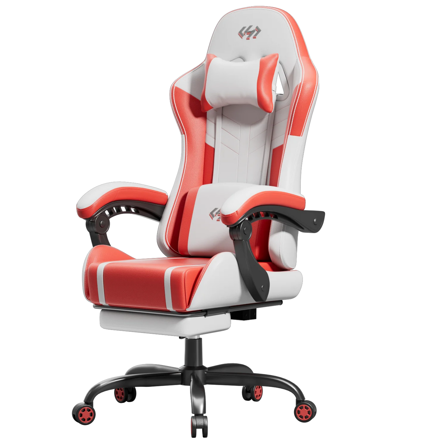 FRODROVIA Ergonomic Gaming Chair With Lumbar Massage And Retractable Footrest