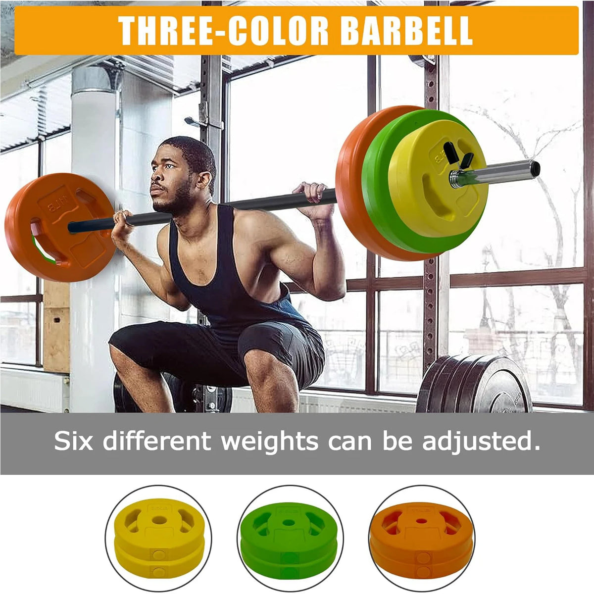 HiMISS Adjustable Barbell Weight Set For Home Gym Training