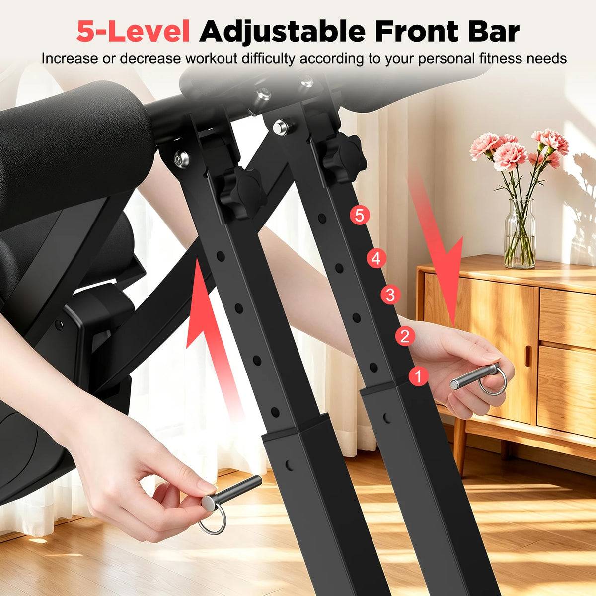 Dual Track Ab Machine Core Trainer For Home Fitness With LCD Display